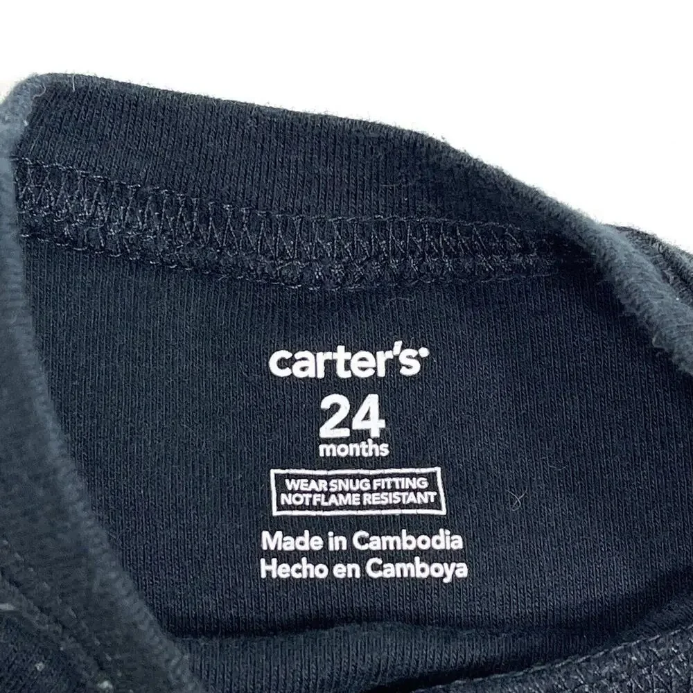Carter’s Baby Boy Size 24m Black Yellow Space Dude Sleepwear PJ Pajama Top Shirt